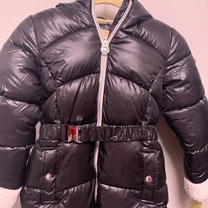 Girls 12 Black Puffer Jacket with Hood